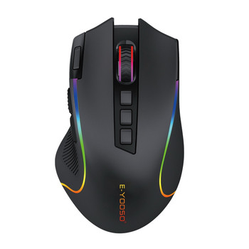 Мышь беспроводная игровая с аккумулятором и подсветкой 2.4 gHz E-YOOSO X11 Black