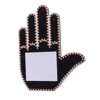 Светодиодная рука на заднее стекло автомобиля LED Hand с дистанционным пультом Black
