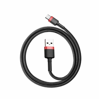 Кабель Baseus Cafule Cable USB для Type-C 3 A 1 м Red/Black (CATKLF-B91)