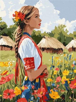 Картина за номерами Ideyka Гарна українка 30х40 см (4823104366324)