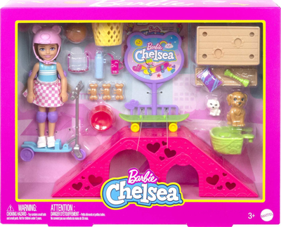 Zestaw Mattel Barbie Chelsea skate park zestaw (194735098279)