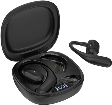 Słuchawki Choetech Open-ear z wyświetlaczem LED Black (BH-T25-BK)