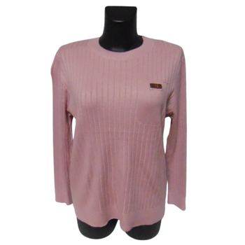Джемпер великий рубчик Katya 2117 one size пудровий