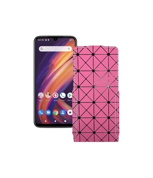 Чохол-флип з екошкіри для телефону Lenovo A6 Note Рожевий ромб