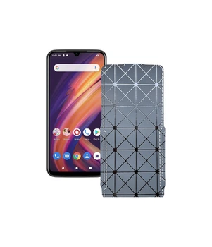 Чохол-флип з екошкіри для телефону Lenovo A6 Note Сірий ромб