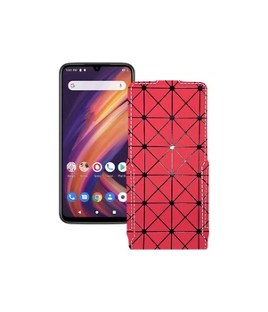 Чохол-флип з екошкіри для телефону Lenovo A6 Note Червоний ромб