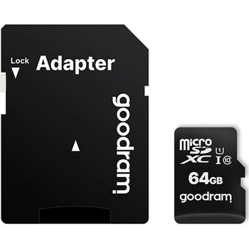 Карта пам'яті MicroSD 64Gb Goodram C10 UHS-I + SD