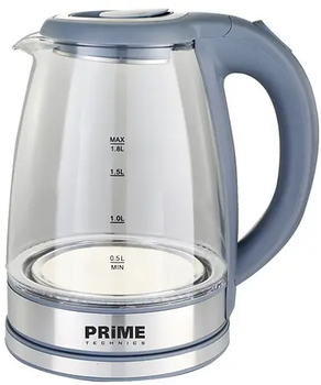 Электрочайник PRIME Technics PKG 1808 G Стекло/Серый пластик (PR211930)