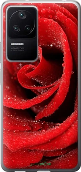Чехол на Xiaomi Poco F4 Красная роза "529u-3917-70447"
