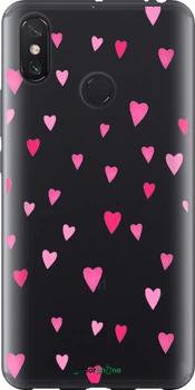 Чехол на Xiaomi Mi Max 3 Сердечки 2 "4763t-1534-70447"