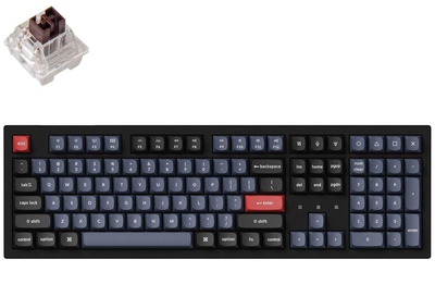 Клавіатура Keychron K10 PRO 100Key, K pro Brown, WL/BT/USB-A, Hot-Swap, QMK, EN/UKR, RGB, чорний (K10P-H3-UA)