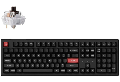 Клавіатура Keychron K10 PRO 100Key, K pro Brown, WL/BT/USB-A, QMK, EN/UKR, RGB, чорний (K10P-B3-UA)