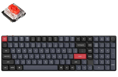 Клавіатура Keychron K17 100Key, Gateron MX 2.0 Red, WL/BT/USB-A, QMK, RGB, чорний у центрі (K17P-B1-UA)