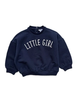 OVS 2000-548 Fagottino Світшот утеплений для дівчинки темно-синій Little girl 92 см