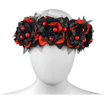 Веночек на голову Хельга SETA Decor 17-717BLK-RD