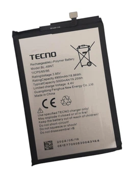 Акумулятор Батарея для Tecno Pop 7, 7 Pro, Spark Go 2023, BL-49NT 5000mah 3.85V