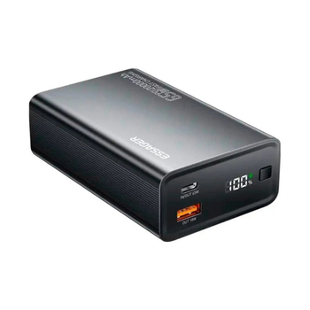 Зовнішній акумулятор ESSAGER EDY65-LD01-Z USB + Type-C 20000 mAh 65W, Black