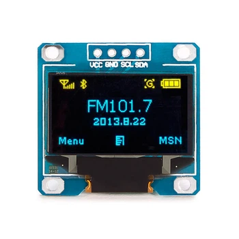 OLED дисплей графический SSD1306 I2C 0.96'' 128x64 Arduino сине-желтый (285939)