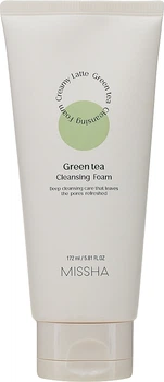 Очищаюча пінка для обличчя із зеленим чаєм Missha Creamy Latte Cleansing Foam Green Tea 172ml (862869-1376461416-2)