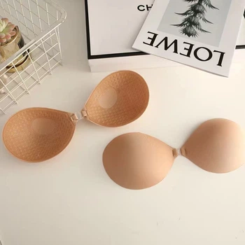 Бюстгальтер-невидимка силіконовий Fly Bra на застібці Honey Fashion Accessories D бежевий (14-39)