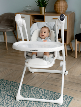 Дитячий стільчик для годування гойдалка CARRELLO Triumph CRL-10302 Cloud Grey сенсорна панель