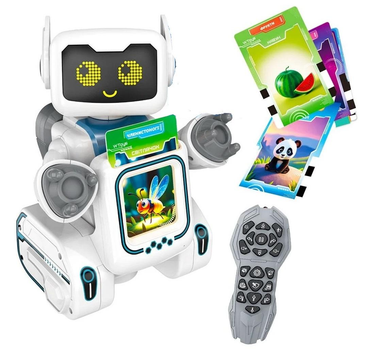 Робот на пульте с картридером WToys “РобоДруг” озвучено на украинском языке, сказки, песни, истории, 123 карточки, 246 изображений (89610)
