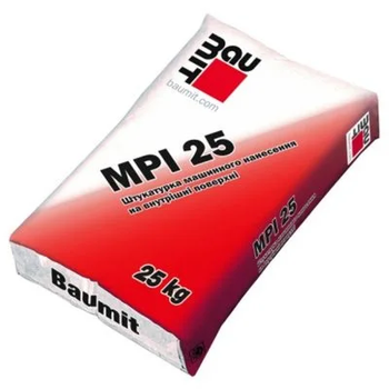 Штукатурка цементно-вапняна машинна MPI 25, Baumit, 25 кг