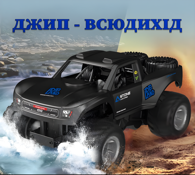 Машинка на радиоуправлении Car360 – вездеход-перевертыш с вращением 360° на пульте, для воды и суши, полный привод 4WD