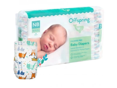 Подгузники Meow The Cat NB (до 4 кг) 56 шт., Offspring, DP-OI-FAT-NB56P-MTC