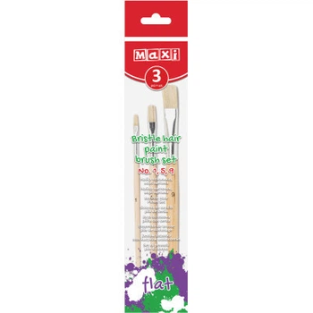 Кисточка для рисования Maxi набор ворс щетина (№ 1, 5, 9 плоские) (MX60827)