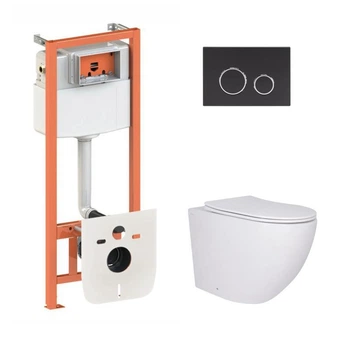 Инсталляция 4 в 1 Qtap Nest Robin Черный (QT13332381AW47500)