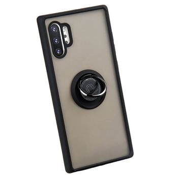 Чехол Fiji Colorframe для Samsung Galaxy Note 10 Plus (N975) матовый бампер с кольцом подставкой Black
