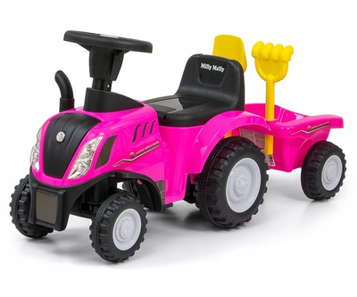 Машинка-каталка Milly Mally трактор NEW HOLLAND T7 Рожевий (5901761127676)