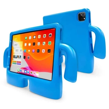 Противоударный детский чехол STR EVA для Apple iPad 11" 2025 (A16) человечек с ручками Blue