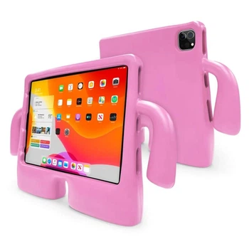 Противоударный детский чехол STR EVA для Apple iPad 11" 2025 (A16) человечек с ручками Pink