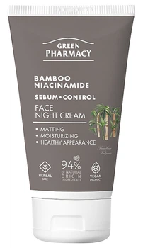 Нічний крем для обличчя "Бамбук і ніацинамід" - Green Pharmacy Night Face Cream 50ml (1424010-27683469)