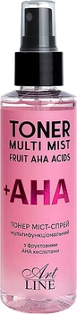 Тонер мист-спрей для лица с фруктовыми АНА кислотами - Art Line Toner Multi Mist Fruit AHA Acids 150ml (1305807-142514)