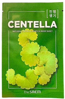 Заспокійлива маска з екстрактом азіатської центели - The Saem Natural Soothing Mask Centella Asiatica Extract 21ml (1153151-26867741)