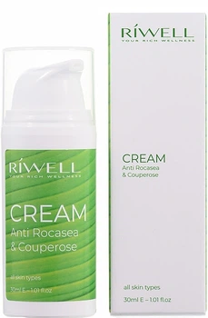 Крем для обличчя проти розацеа і куперозу - Riwell Anti Rosacea & Couperose Cream 30ml (1403639-24314095)