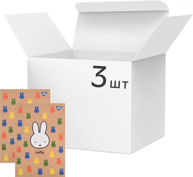 Упаковка блокнотов YES Miffy В5 80 листов в клетку 3 шт (151991) (4823092289087)