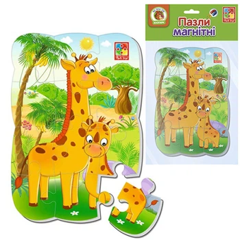 Магнитные пазлы для детей Vladi Toys VT3205-79 P Жирафики, 12 элементов (VT3205-79-RT)