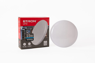 Светильник светодиодный 15W накладной потолочный круглый 5000К IP40 ETRON 1-EIP-905 белый