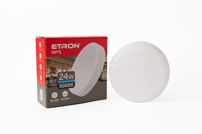 LED cветильник накладной 24W 5000К ETRON 1-EMP-731 белый