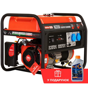 Бензиновий генератор КВІТКА PRO KG3550 + олива (3.2 кВт) (110-7049)