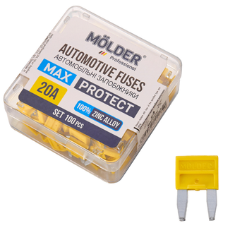 Набор предохранителей Molder "мини" 20А, 100шт MA22220
