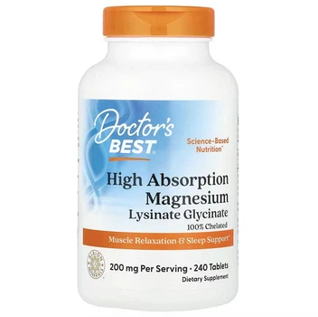 Хелатований магній, Doctor's Best, 100 мг, 240 таблеток