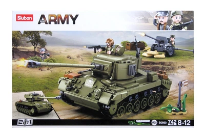 Конструктор блочный Sluban Танковая атака 742 детали 3 фигурки M38-B0860