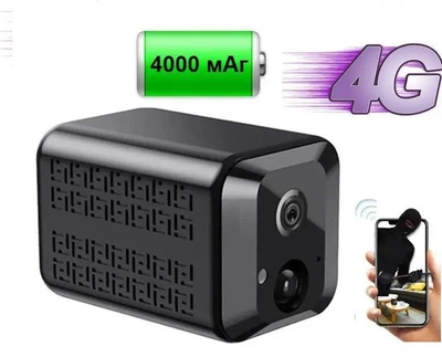 4G мини камера видеонаблюдения Nectronix T10 аккумулятор 4000 мАч, 4МП