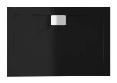 Душовий піддон Polimat VEGAR чорний 140 x 100 х 4,5/1,5 см