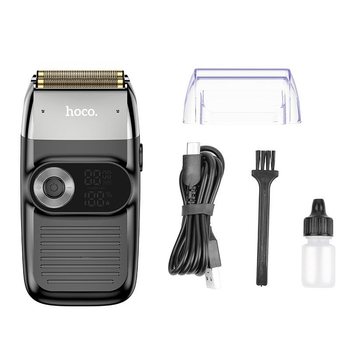 Портативна Електробритва Шейвер для гоління HOCO HP30 з 3 режимами Dual mesh 2-in-1 Shaver триммер з дисплеєм |1400mah, 120min, 3 speed, Type-C| Чорний